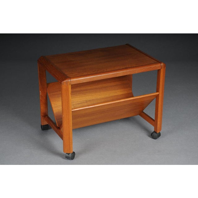 Newspaper Table with Rack by Aksel Kjersgaard, 1970s For Sale - Image 3 of 12