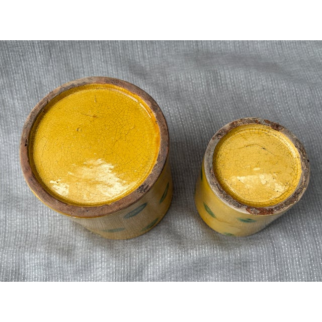 Mid 20th Century Hand Thrown French Terra Cotta Nesting Planters a Pair For Sale - Image 9 of 16