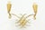 Mid-Century Modern 20th Century French Gold Wall Light Sconces in Brass attributed to Jules Leleu, Set of 2 For Sale - Image 3 of 9
