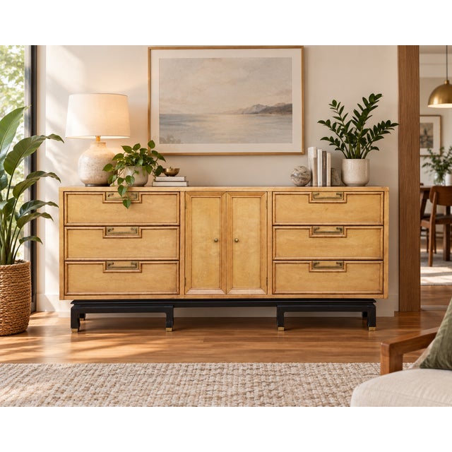 1950s Large Bleached Mahogany Dresser by American of Martinsville For Sale - Image 18 of 18
