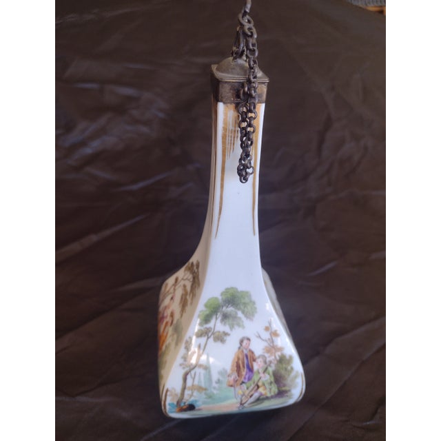 Victorian Mid 19th Century Dresden Porcelain Courting Bottle For Sale - Image 3 of 9