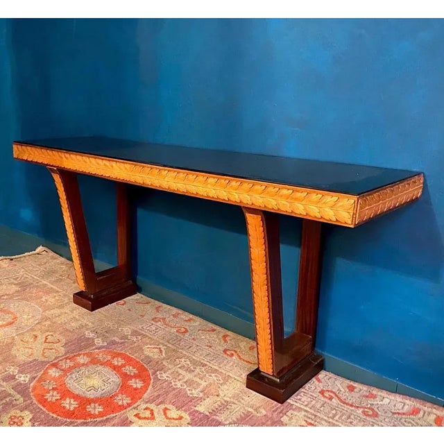 Italian Art Deco Console Table attributed to Osvaldo Borsani, 1940s For Sale - Image 9 of 11