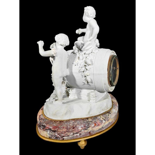 Ceramic Porcelain Clock from Le Roy and Fills in Paris, 1830s For Sale - Image 7 of 14
