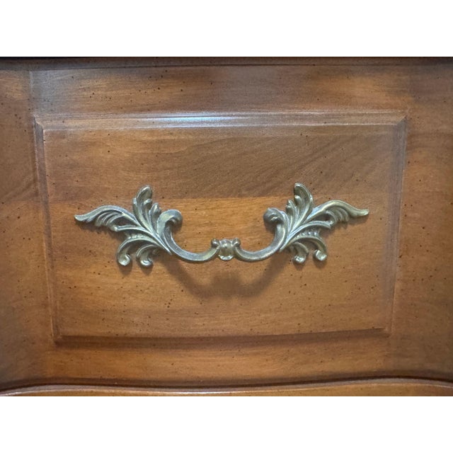 Brown French Provincial Tallboy Dresser Chest of Drawers, C. 1960s–1970s For Sale - Image 8 of 13