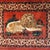 Vintage Malayer Rug 3’ x 4’ – Handmade Lion Rug, Red Field Rug, One of a Kind Accent Rug This vintage Malayer rug features...
