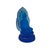 Blue Crystal Glass Sitting Buddha Lotus Base Mandorla Halo Back Statue For Sale - Image 9 of 10