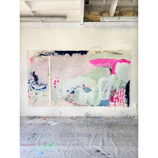 Contemporary Abstract Acrylic on Canvas "Far Away" by Macha Poynder For Sale - Image 6 of 7