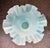 Mid-Century Modern 1970s Fenton Blue Satin Crimped Art Glass Melon Vase For Sale - Image 3 of 6
