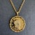 Vintage Gold Coin Necklace Bicentennial 1776-1976 Rope Chain Estate Jewelry For Sale - Image 6 of 8