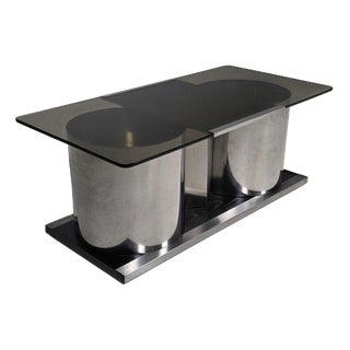 Coffee Table with Concealed Dry Bar by Ludovico Acerbis for Acerbis, Italy, 1970s For Sale