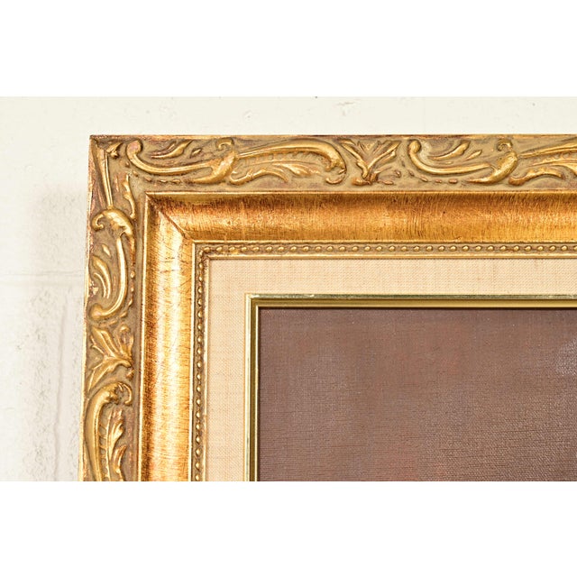 Wood Original Artist Signed Garnelli Still Life Oil Painting on Canvas "Summer Eve Harvest" in Carved Giltwood Frame For Sale - Image 7 of 13