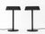 Pair of Thomas Bentzen for Muuto "Linear Mounted Lamp" Black Matte Table Lamps, each fitted with USB-C plug to circular...