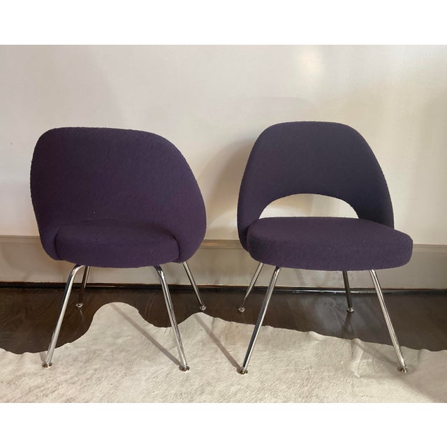 Metal Pair of Late 20th Century Executive Lounge Chairs by Eero Saarinen for Knoll For Sale - Image 7 of 12