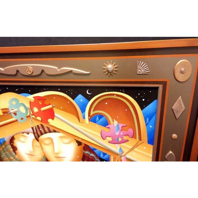 Anton Arkhipov "Winter Evening" Original Artist Frame Hand Signed Original Frame For Sale - Image 4 of 6