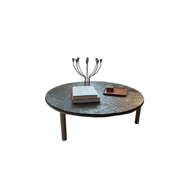 Brutalist Vintage Brutalist Slate Stone Coffee Table, 1960s For Sale - Image 3 of 7
