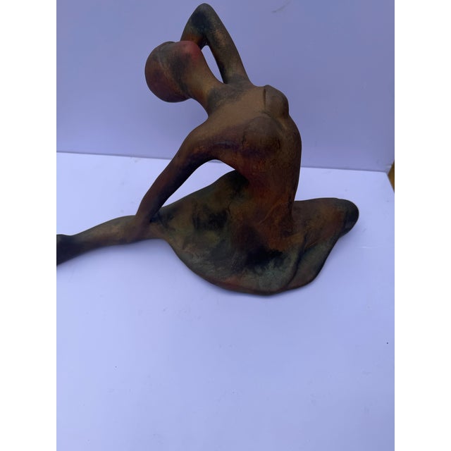 1996 Signed Zaro Tudzarov Raku Ballerina Sculpture For Sale - Image 9 of 12