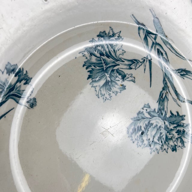 Ceramic Round Earthenware Oeillet Dish from KG Lunéville, 19th Century For Sale - Image 7 of 9