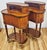 French Pair 19th C French Louis XVI Bronze & Tambour Front Kidney Nightstand End Tables For Sale - Image 3 of 14