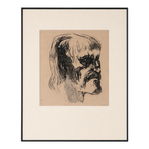 Leonard Baskin Artist Proof Portrait Etching, Signed, Framed 27” X 33