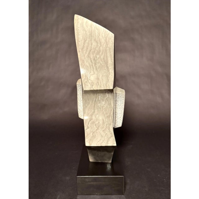 Late 20th Century Late 20th Century Modern Carved Marble Abstract Sculpture For Sale - Image 5 of 6