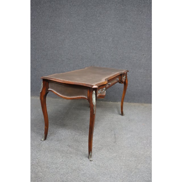 French Provincial Writing Desk With Ormolu Mounts For Sale - Image 12 of 13