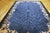 1920s Traditional Floral Antique Chinese Peking Wool Blue Hand Knotted Rug For Sale - Image 9 of 11