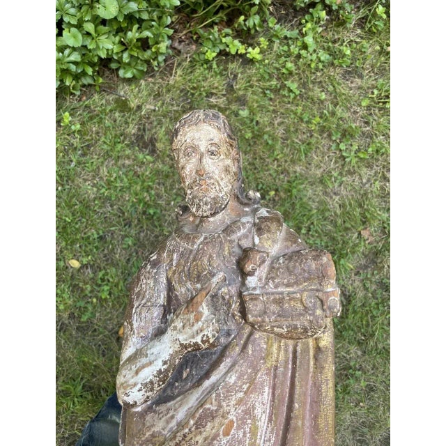 Red Early 19th Century European Santos Figure For Sale - Image 8 of 10