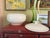 Antique White 1990s Americana Handpainted Signed Lidded Tureen For Sale - Image 8 of 11