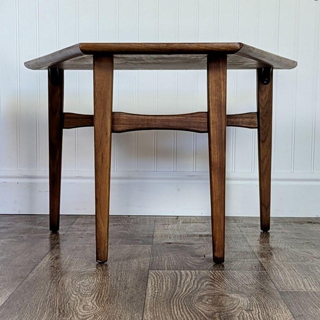 Coffee Small Vintage Mid-Century Modern Walnut Low Side Table / Cocktail Table For Sale - Image 8 of 11