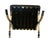 Mid-Century Modern Mid Century Modern MCM Naos Black Leather Ottoman With Chrome Frame Italy 1998 For Sale - Image 3 of 4