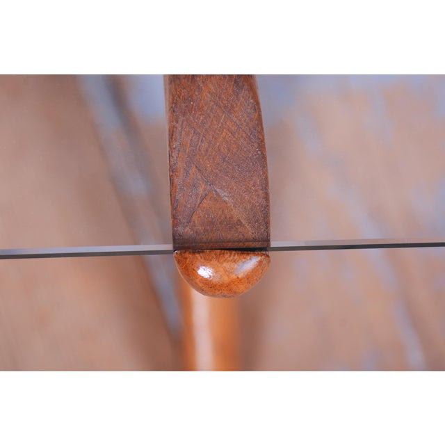 Mid-Century Modern Mid-Century Oak and Glass Dining Table attributed to F. S. Abeln, Italy, 1950s For Sale - Image 3 of 10