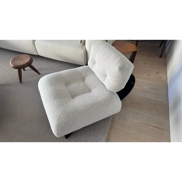 Set of Vintage Alta Lounge Chair and Ottoman in Wood and Wool, 1975 For Sale - Image 6 of 18