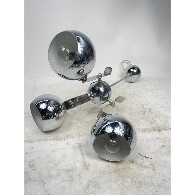 Vintage Space Age Steel Chandelier by Reggiani, 1960s For Sale - Image 13 of 17