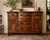 English Edwardian Art Nouveau Walnut Sideboard with Hand-Carved Floral Panels, 1900s For Sale - Image 3 of 15