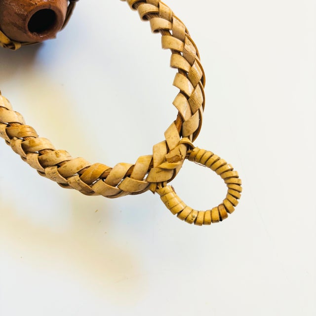 Terra Cotta Terra Cotta and Wicker Hanging Bud Vases For Sale - Image 8 of 8