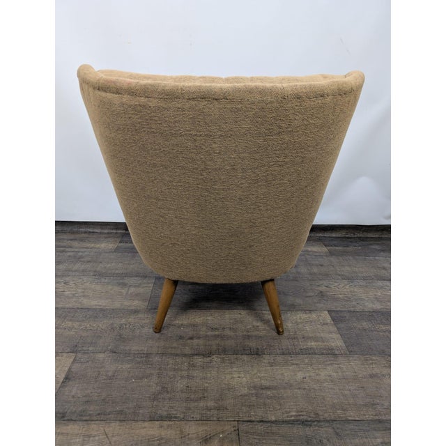 Vintage Club Armchair in Beige Fabric, 1960s For Sale - Image 6 of 15