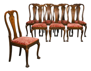 Art Nouveau Dining Chairs, Set of 8