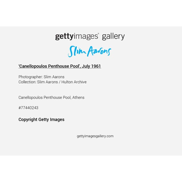 Not Yet Made - Made To Order Slim Aarons, "Penthouse Pool," July 1, 1961 Getty Images Gallery Framed Art Print For Sale - Image 5 of 5