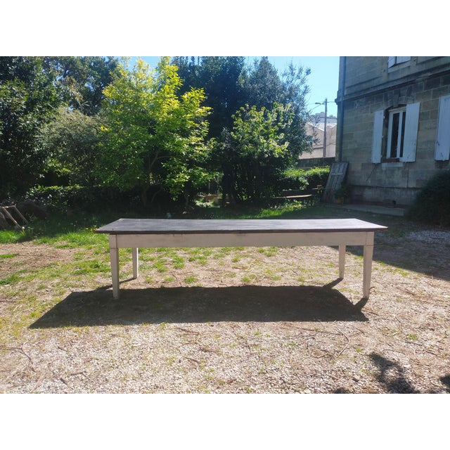 Wood Large Antique Wood Table For Sale - Image 7 of 8