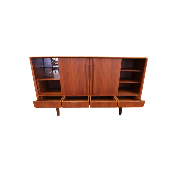 Wood Danish Sideboard with Sliding Doors, 1960s For Sale - Image 7 of 18