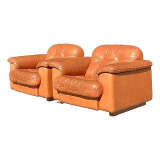 Vintage Boho Turner LTD for De Sede Ds 101 Leather Lounge Chairs - A Pair For Sale