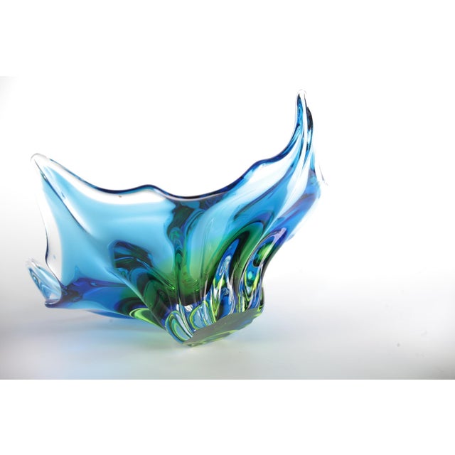 Glass Vase and Bowl by Josef Hospodka for Sklarny Chribska, Czech, 1960s, Set of 3 For Sale - Image 6 of 14
