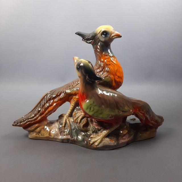 Ceramic Vintage Multicolored Ceramic Pheasant Sculpture, Italy, 1960s For Sale - Image 7 of 17