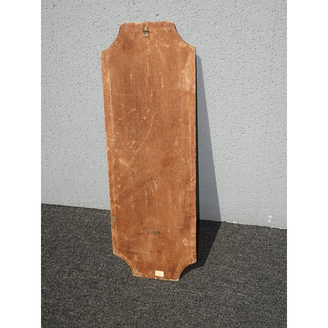 Vintage Italian Gold Gilt Tole Hand Painted Plaque Wall Picture For Sale - Image 11 of 12