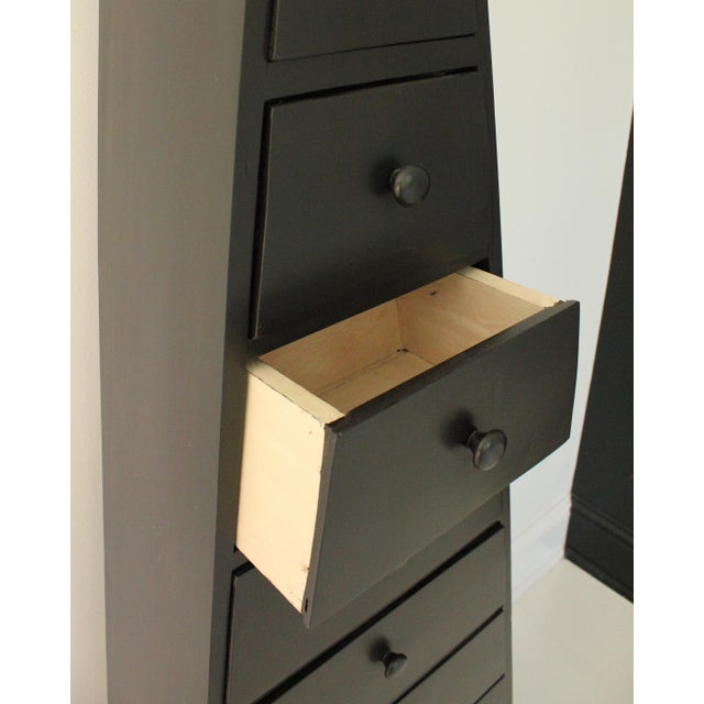1990s Black Stained Pyramid Chest of Drawers For Sale - Image 9 of 10