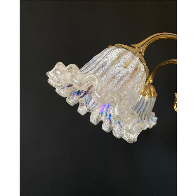 Vintage Ceramic and Glass Chandelier, 1960s For Sale - Image 9 of 18