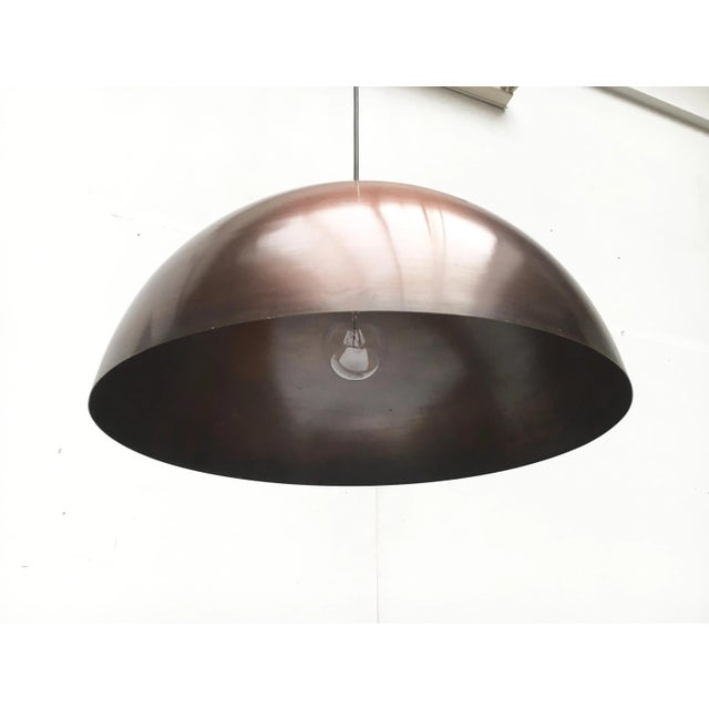 Mid-Century Copper Dome Pendant For Sale - Image 13 of 18