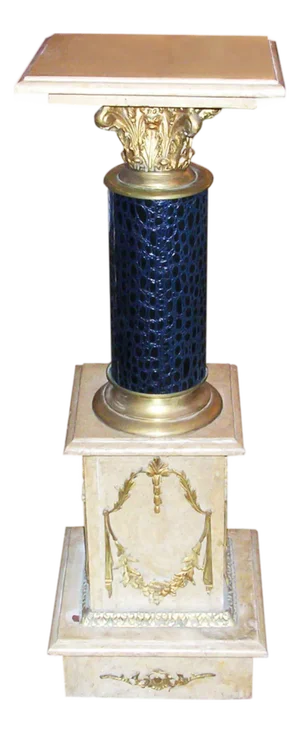 Neo Baroque 3 Ft. Bronze & Marble Pedestal
