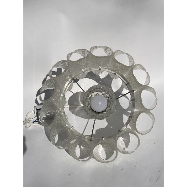 Glass Acrylic Ice Glass Chandelier, Germany, 1970s For Sale - Image 7 of 10
