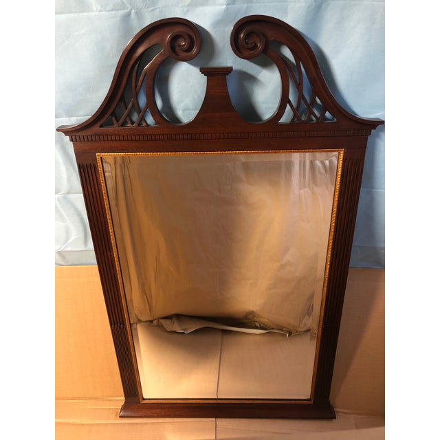 Wood Henkle Harris Mahogany Wall Mirror For Sale - Image 7 of 8